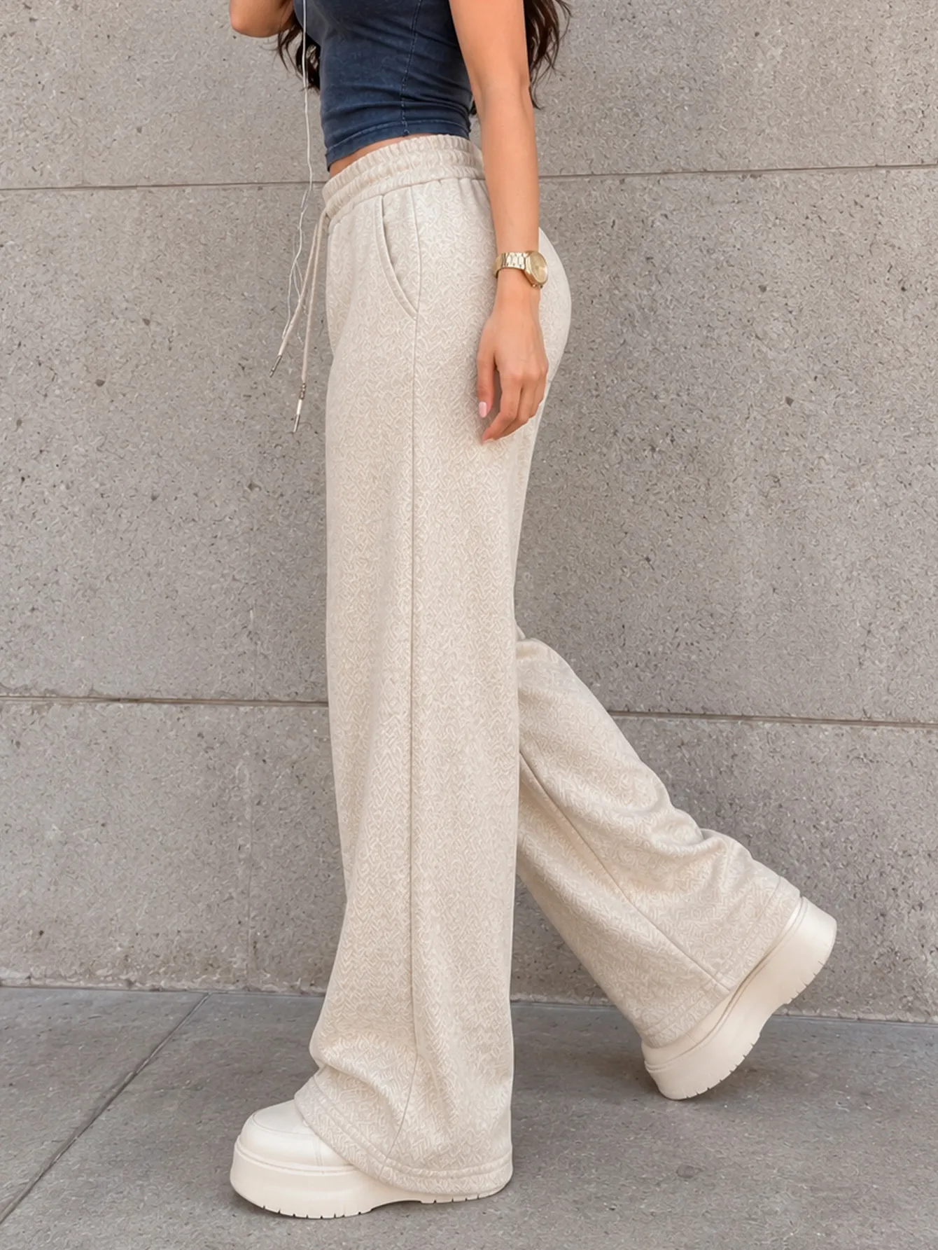 AD2650 Pantalón de tipo vestir con afelpado interno 15906